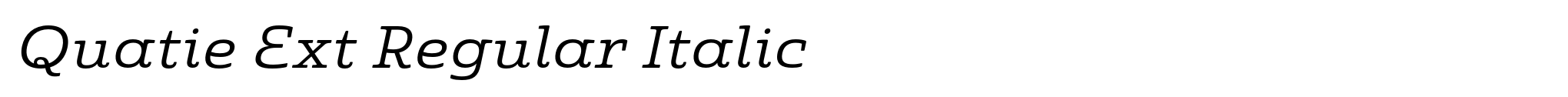 Quatie Ext Regular Italic image